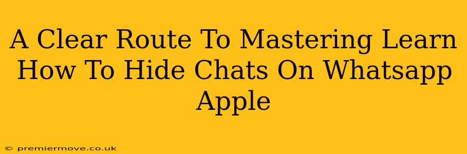 A Clear Route To Mastering Learn How To Hide Chats On Whatsapp Apple