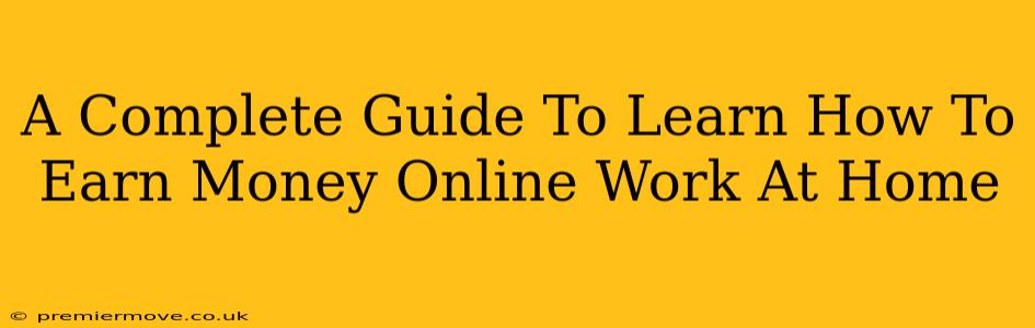 A Complete Guide To Learn How To Earn Money Online Work At Home