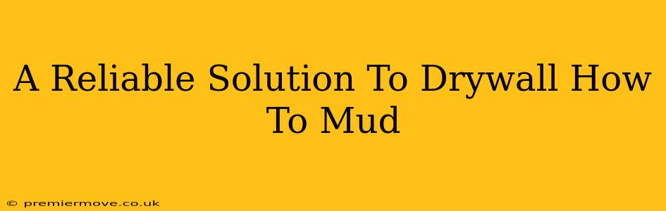 A Reliable Solution To Drywall How To Mud