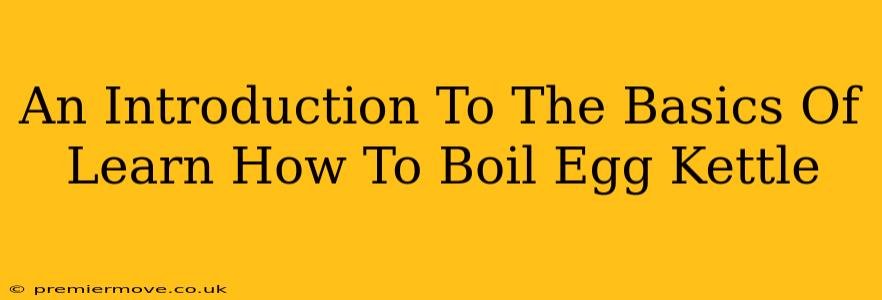 An Introduction To The Basics Of Learn How To Boil Egg Kettle