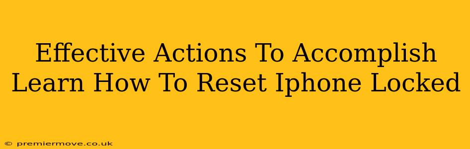 Effective Actions To Accomplish Learn How To Reset Iphone Locked