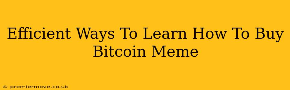 Efficient Ways To Learn How To Buy Bitcoin Meme