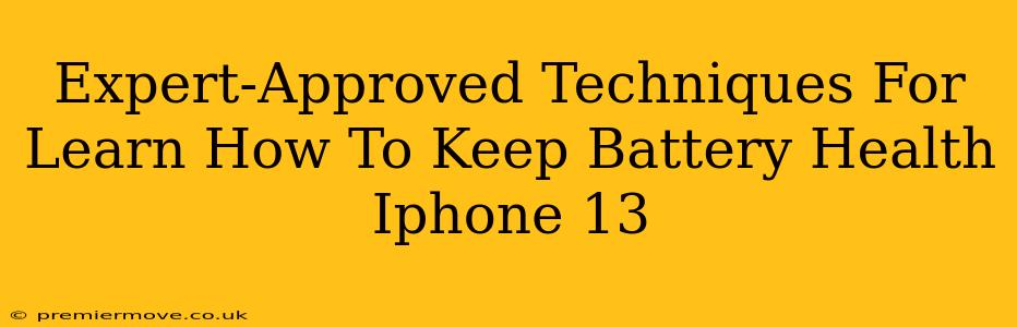 Expert-Approved Techniques For Learn How To Keep Battery Health Iphone 13