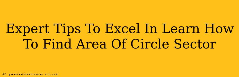 Expert Tips To Excel In Learn How To Find Area Of Circle Sector