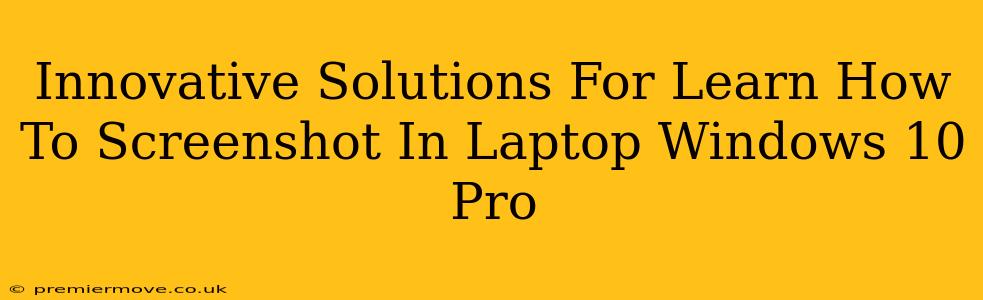 Innovative Solutions For Learn How To Screenshot In Laptop Windows 10 Pro