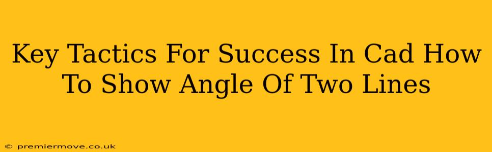 Key Tactics For Success In Cad How To Show Angle Of Two Lines
