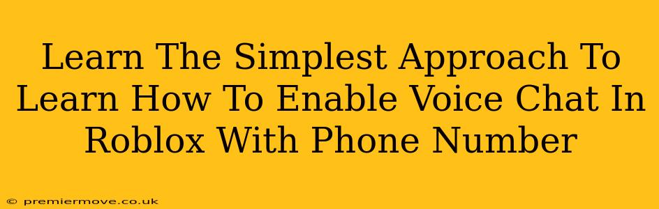 Learn The Simplest Approach To Learn How To Enable Voice Chat In Roblox With Phone Number