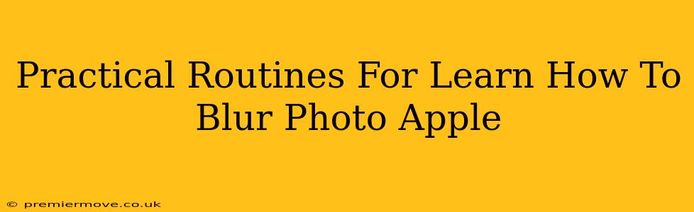 Practical Routines For Learn How To Blur Photo Apple