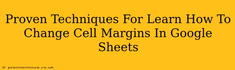 Proven Techniques For Learn How To Change Cell Margins In Google Sheets