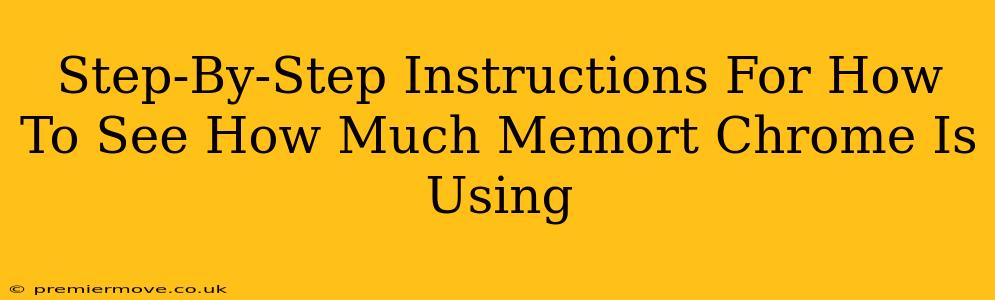 Step-By-Step Instructions For How To See How Much Memort Chrome Is Using
