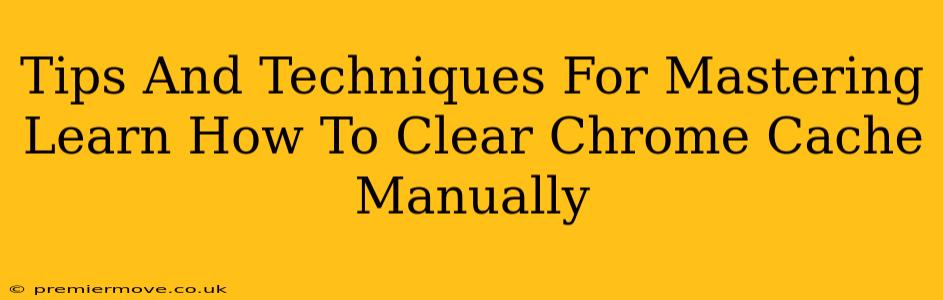 Tips And Techniques For Mastering Learn How To Clear Chrome Cache Manually